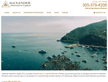 Tablet Screenshot of alexanderalternativecapital.com